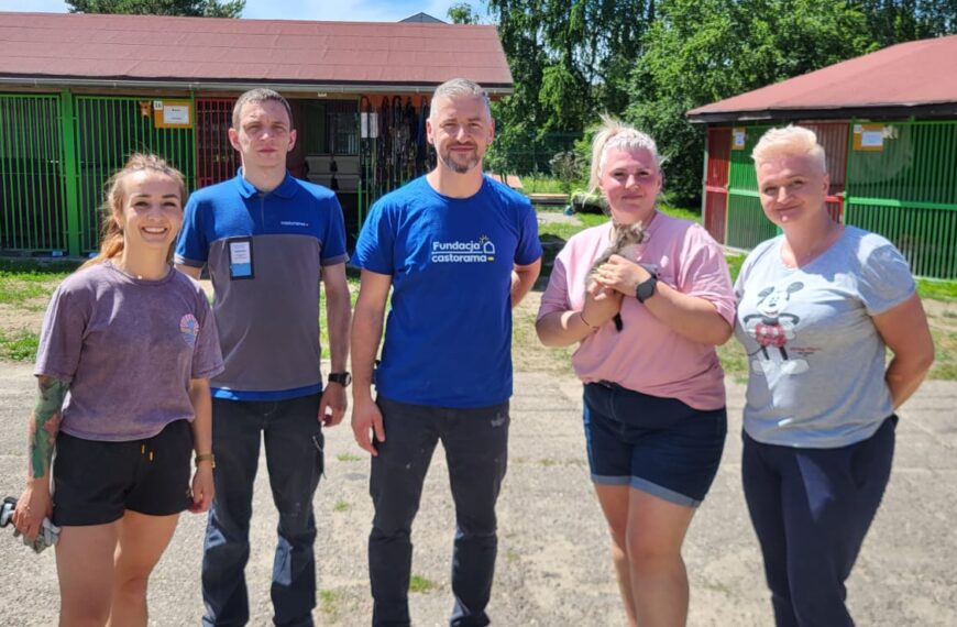 Wolontariusze Castorama Ostróda znów przyszli z pomocą w naszym schronisku.